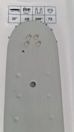 20" Chainsaw Bar for Husqvarna 3/8 - .058 72 link replaces: 208SLHD009, 208RNDK095, 596007572