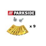 9 Titanium Blades for Lidl Parkside PRMA and PRMDA Robot Mowers: 92000041