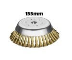 Brass-plated Universal Steel Wire Brush 155mm (20mm and 25.4mm)