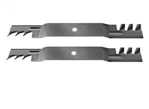Copperhead Mulching Blade Set of 2 for John Deere X120 : AM137328 , AM141033 , GX22151 , GY20850