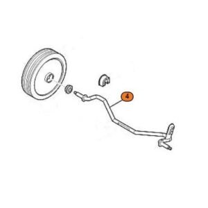 Front Axle for Stihl RM248, RM253: 6350 700 2421
