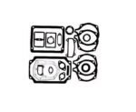 Kohler Gasket Set for K241, 301, 321 (10, 12 and 14HP Engines): 47-004-01-S, 47-755-08-S
