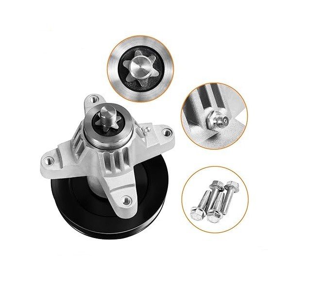 Spindle and Pulley for Cub Cadet 50" Decks: 918-04126, 918-04125