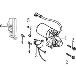 Starter Motor for Loncin G200FD: 270360017-0001