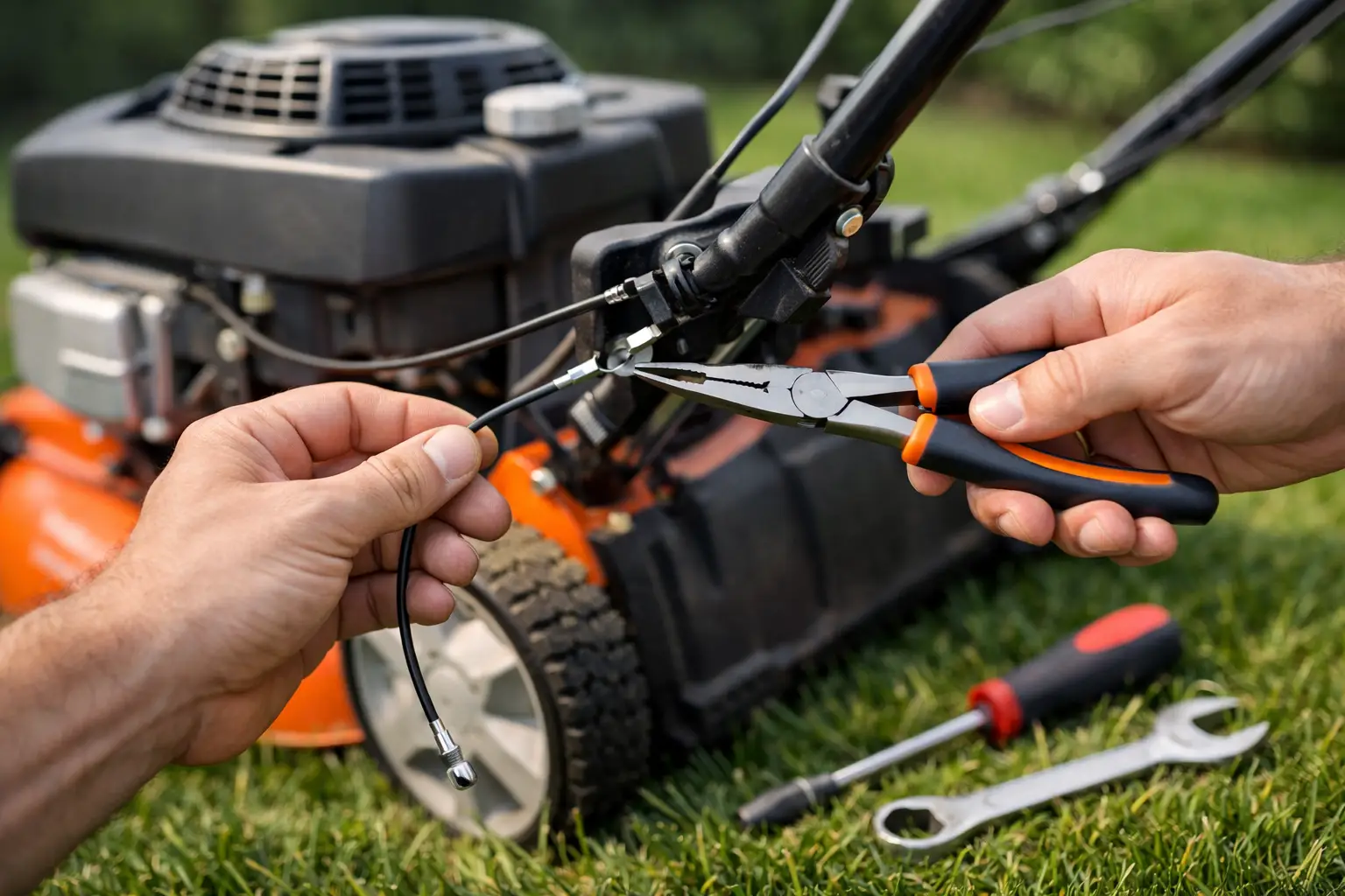 Lawn Mower Throttle Cable Replacement Steps